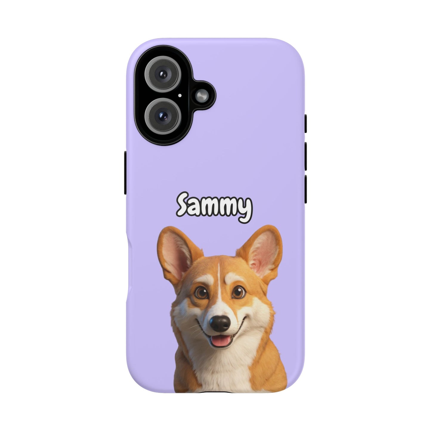 Custom Pet Portrait Tough iPhone Case - Purple