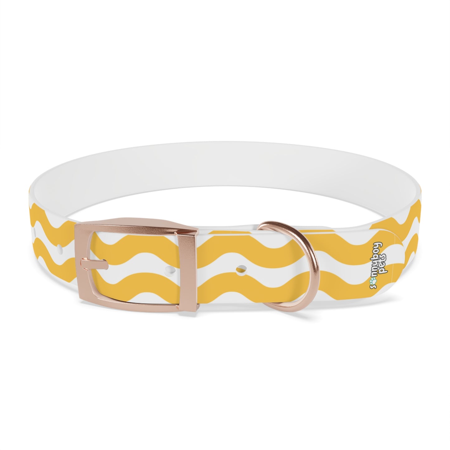 Custom Name Adjustable Pet Collar - Yellow
