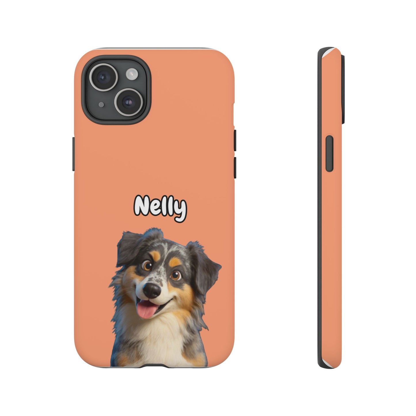 Custom Pet Portrait Tough iPhone Case - Orange