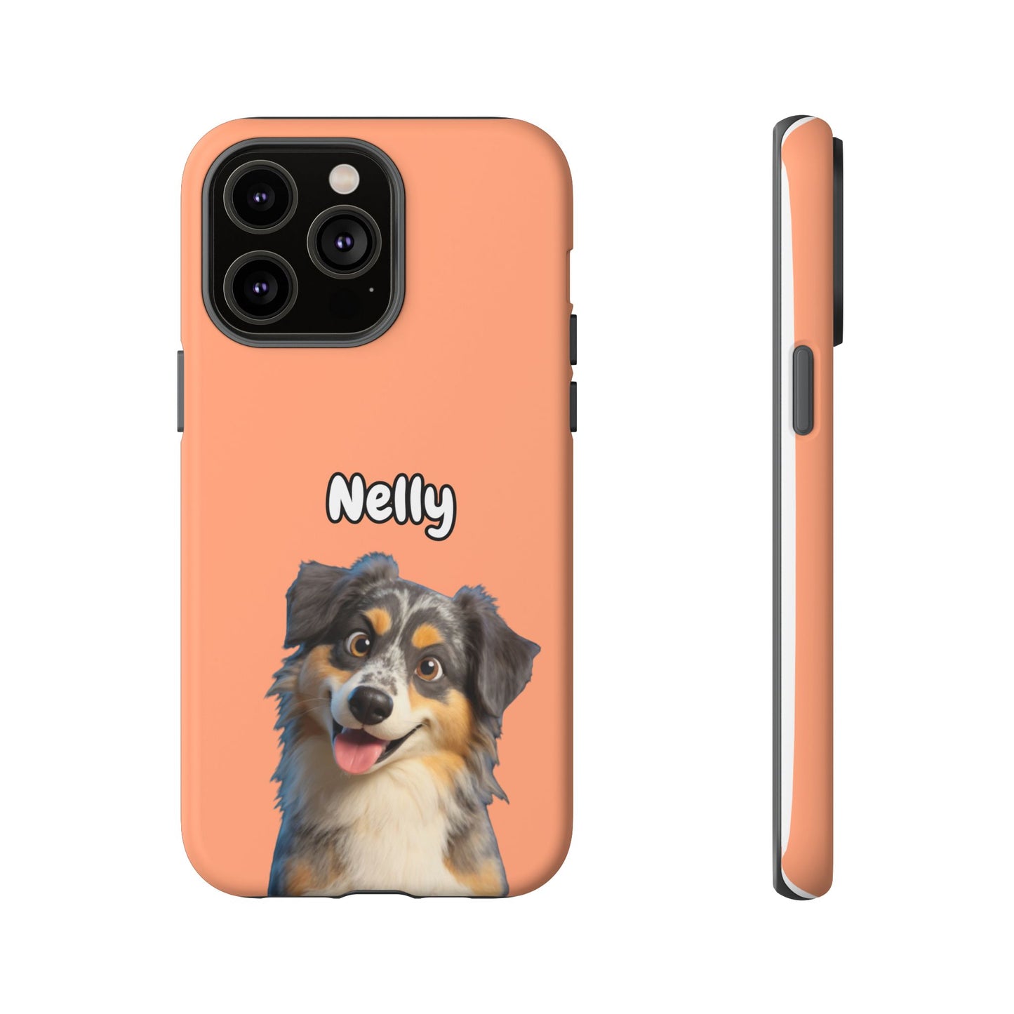 Custom Pet Portrait Tough iPhone Case - Orange
