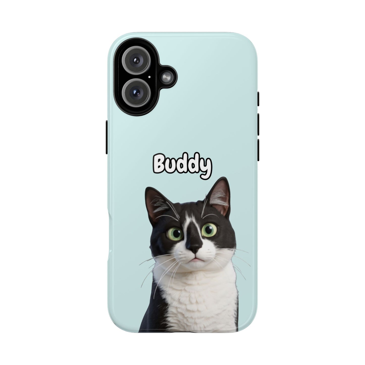 Custom Pet Portrait Tough iPhone Case - Teal