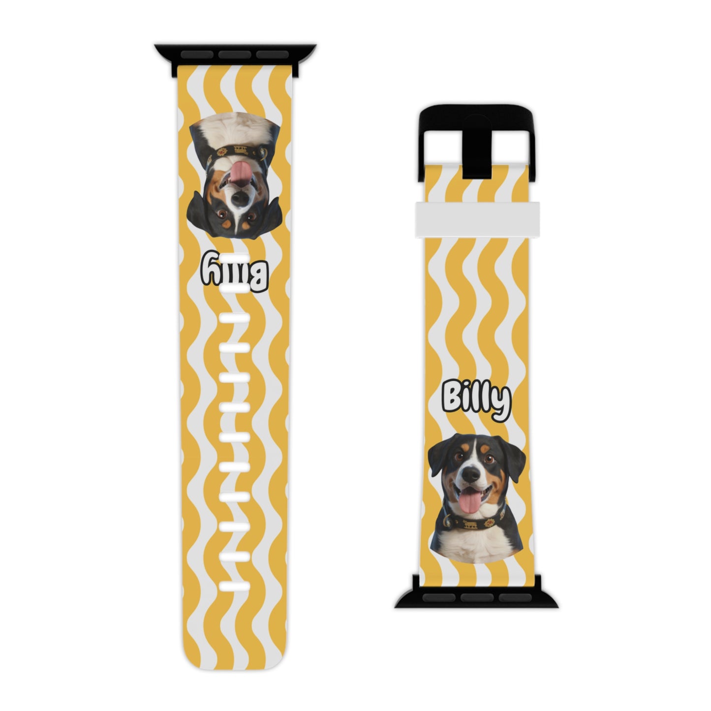 Custom Pet Apple Watch Band – Personalised Dog or Cat Watch Strap with Pet Name & Photo | Gift for Pet Lovers, iWatch Band Series 1–9 SE Ultra