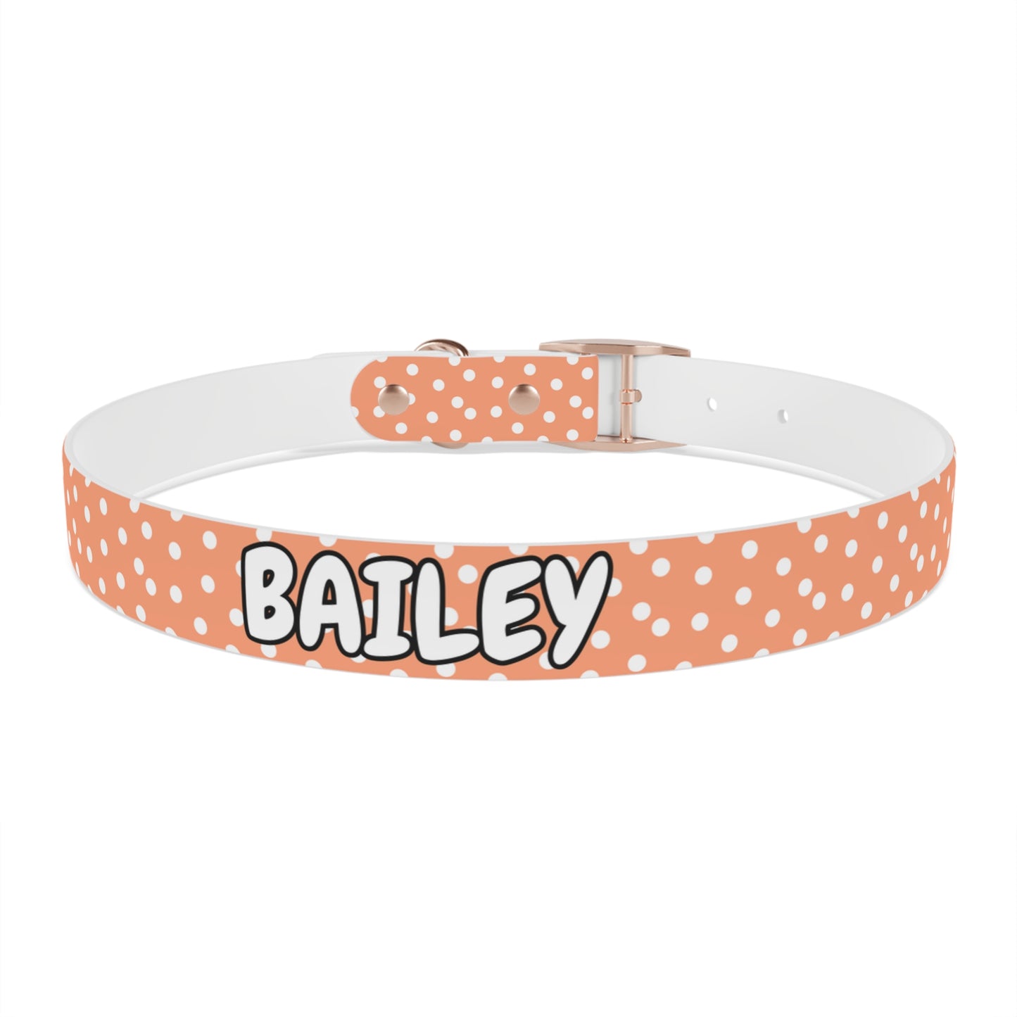 Custom Name Adjustable Pet Collar - Orange