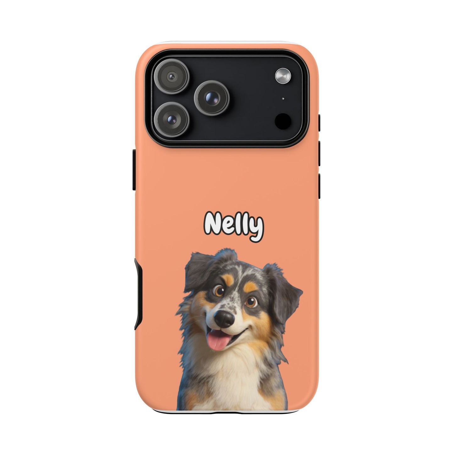Custom Pet Portrait Tough iPhone Case - Orange