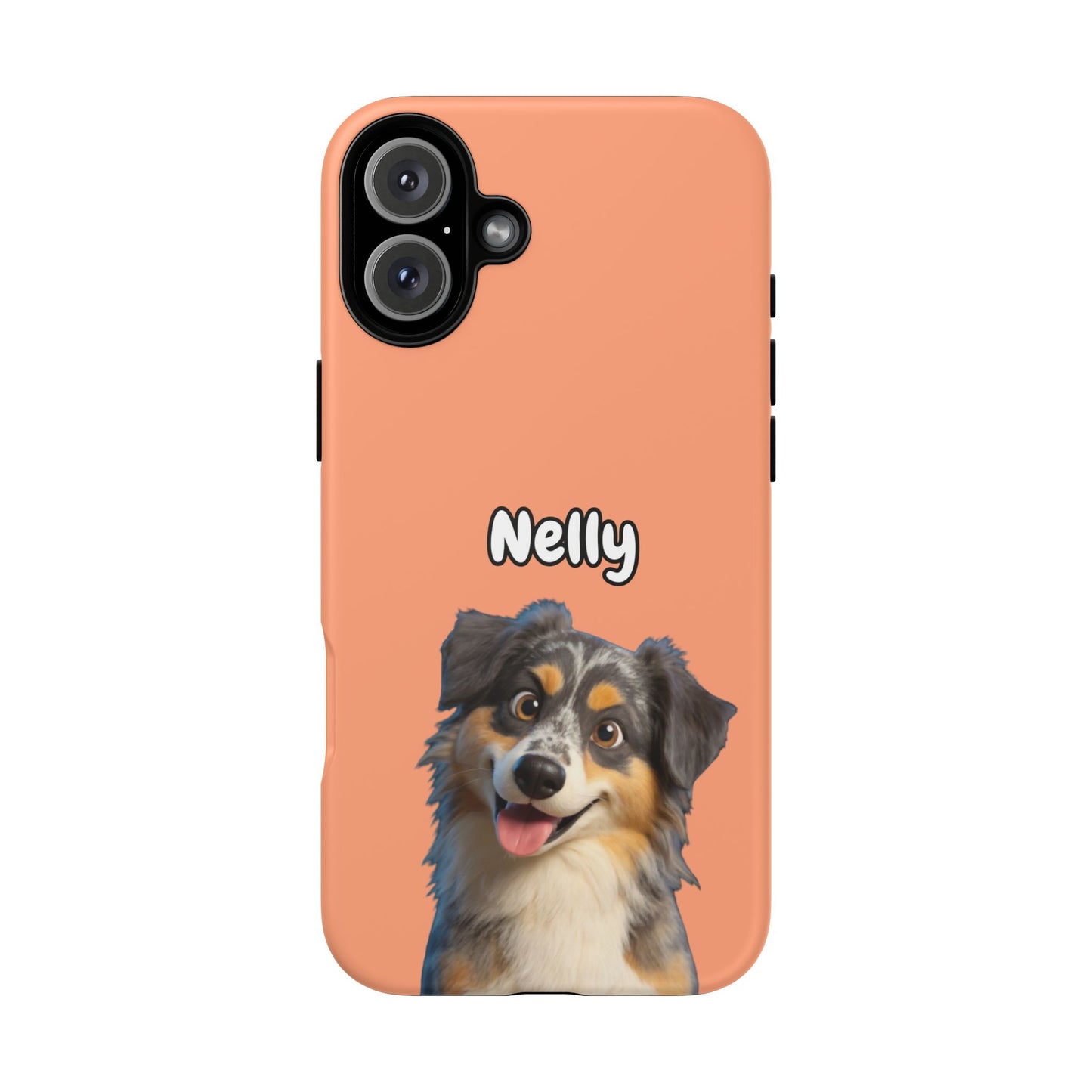 Custom Pet Portrait Tough iPhone Case - Orange