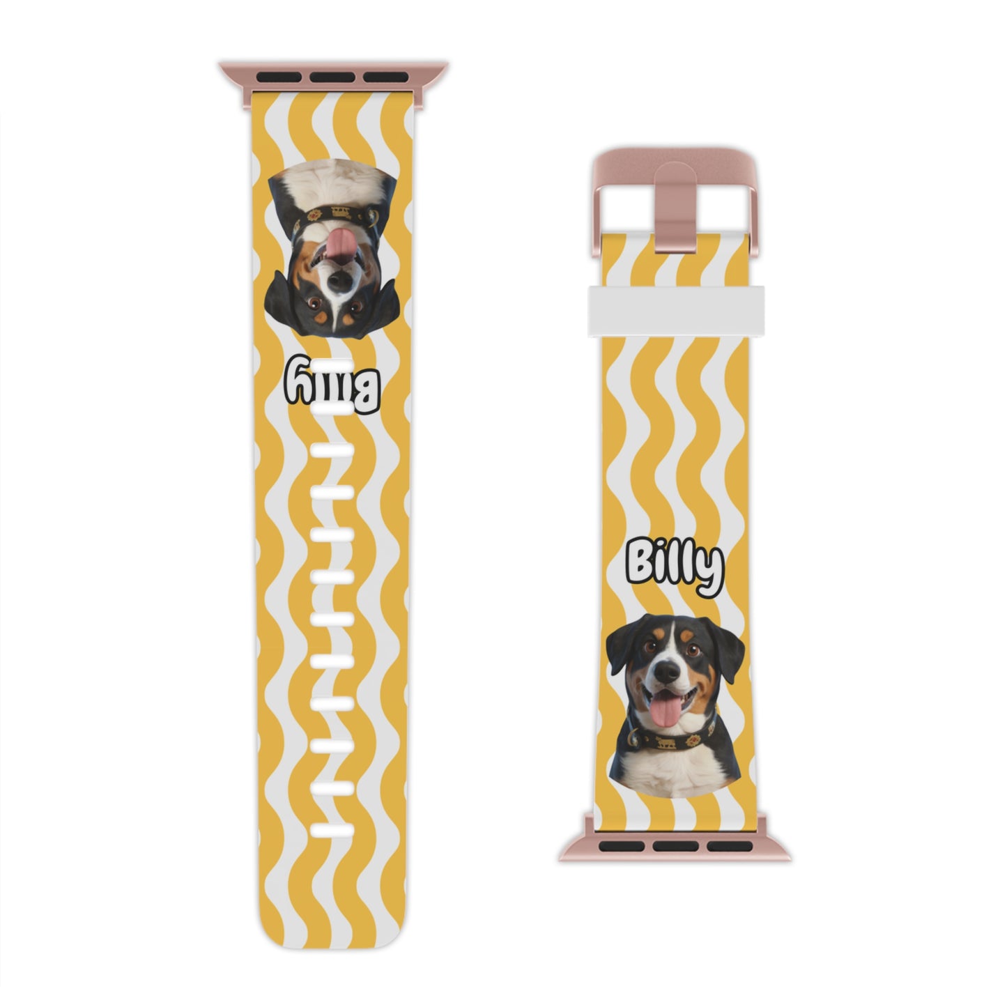 Custom Pet Apple Watch Band – Personalised Dog or Cat Watch Strap with Pet Name & Photo | Gift for Pet Lovers, iWatch Band Series 1–9 SE Ultra